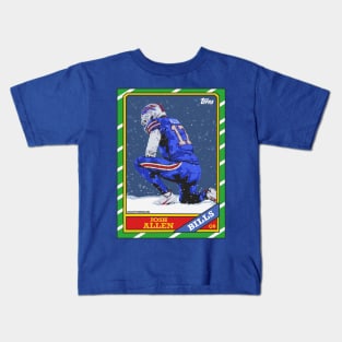 Josh Allen 1986 Football Card Kids T-Shirt